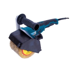 Satinační válcová bruska 1300W + ocelový kartáč válec 120x100x0,3mm 